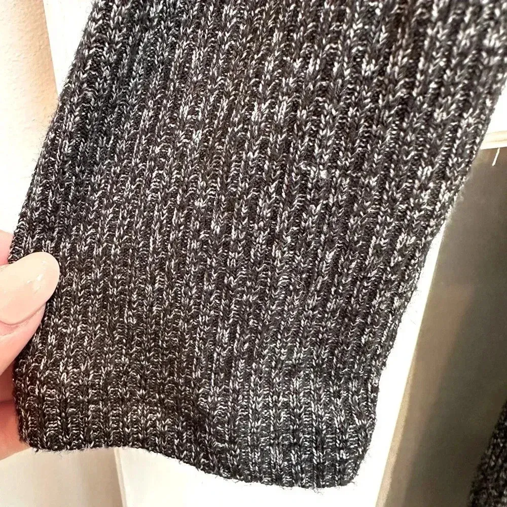 Juicy Couture Charcoal Grey Shoulder Long Sleeve Sweater Midi Dress Size Large L - Image 9