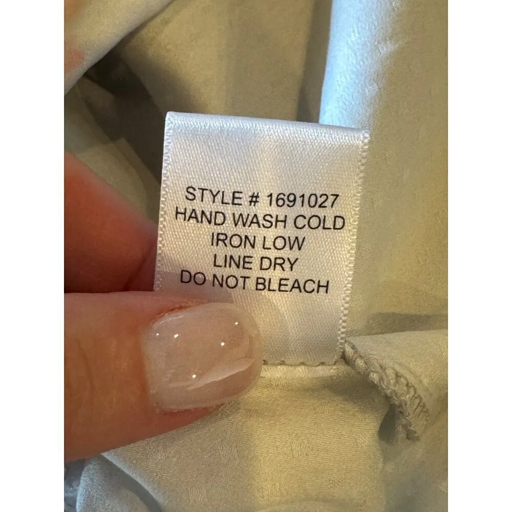 Current Air Anthropologie Dress Women Small Gray Floral Print Silky Boho Midi‎ - Image 10