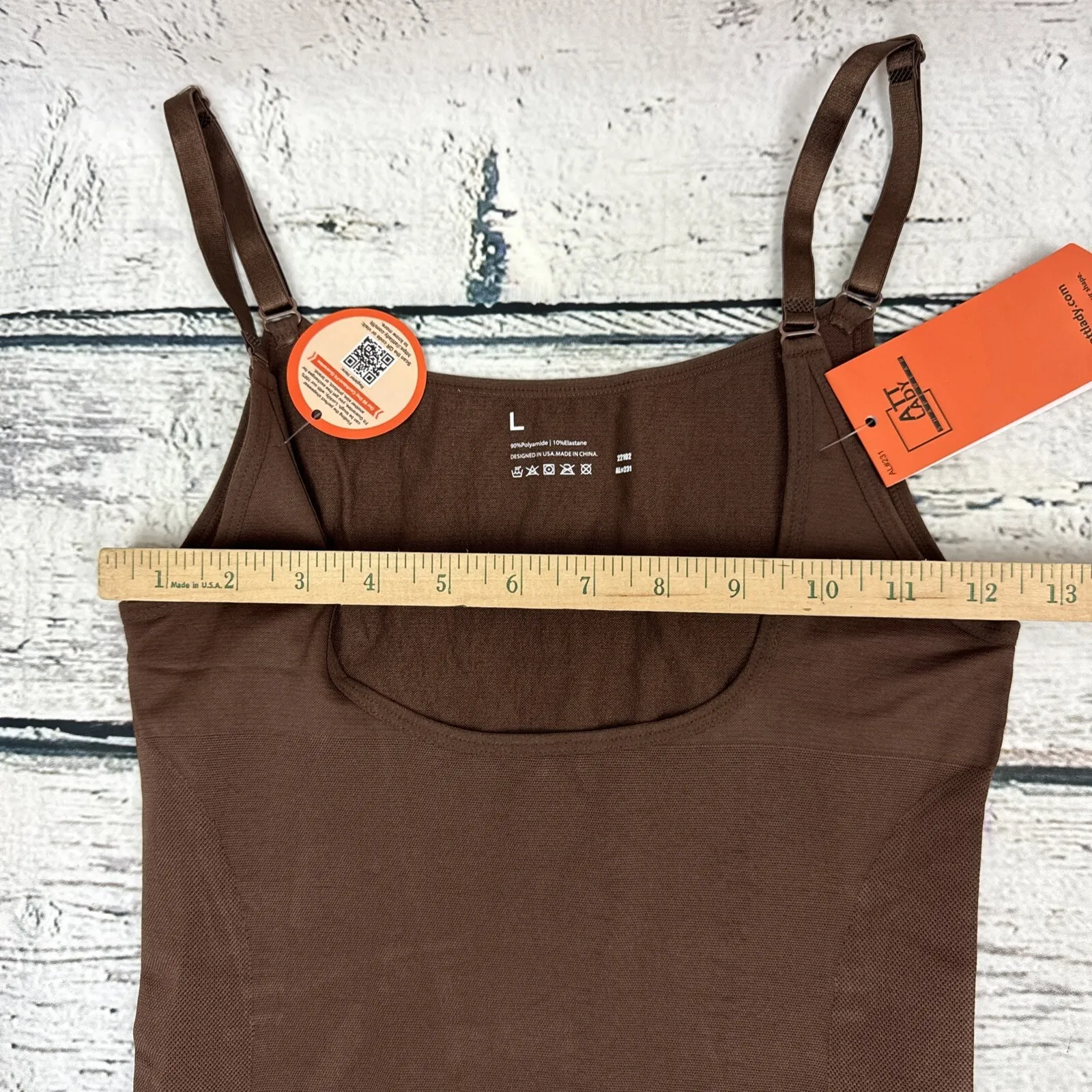 ATT Lady Shapewear Open Bust Body Shaper Panty Bodysuit 🆕[Size large] Brown NEW - Image 6