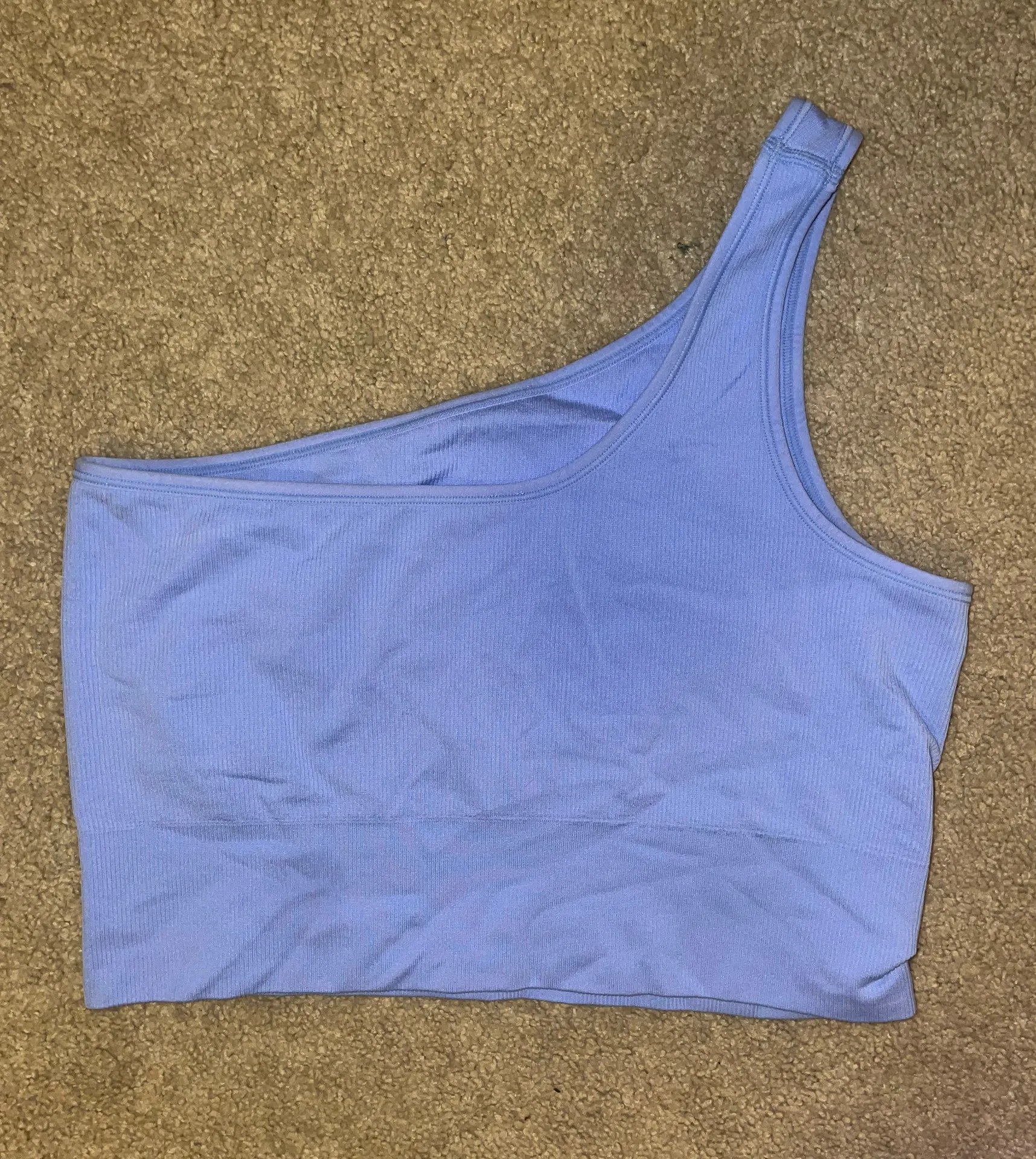 One Shoulder Workout Top Blue Size L - Image 2