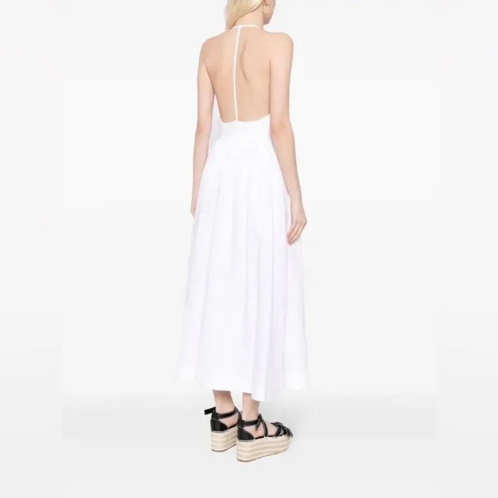 NWT Reformation Percy Linen Dress size 12 White Maxi Midi Halter - Image 6