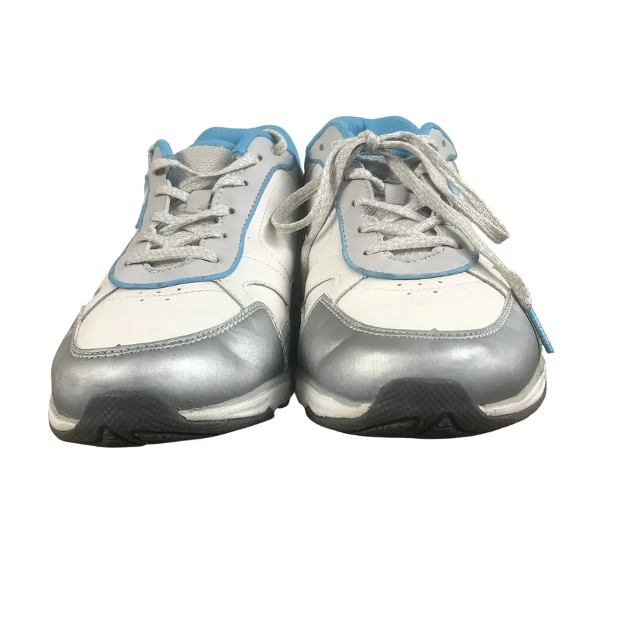 VIONIC Zen Orthaheel Leather Sneaker Women 9.5W Silver Athletic Tennis Lifestyle - Image 3