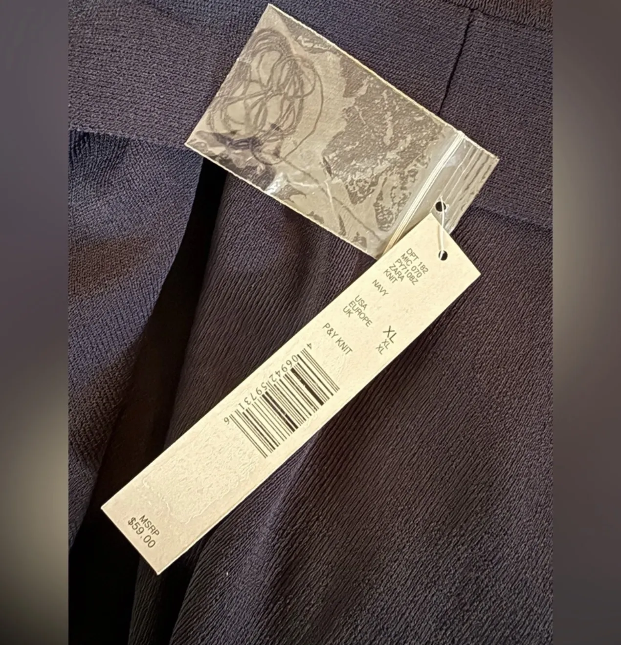 Preston & York P&Y Knit Top Navy Blue Women’s XL NWT V-neck - Image 3