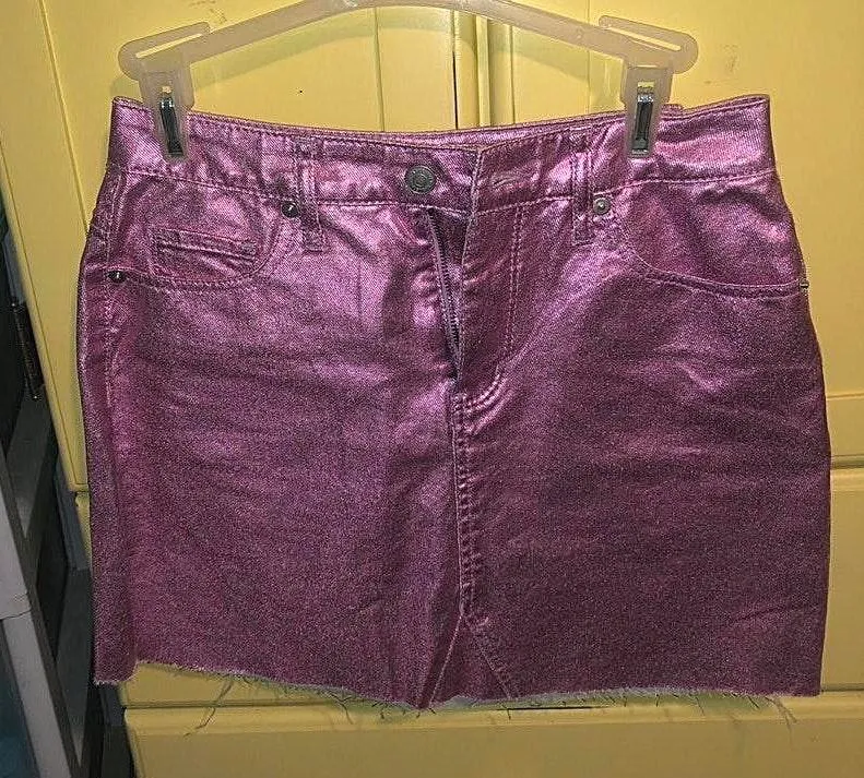Pink Metallic Skirt - Image 2