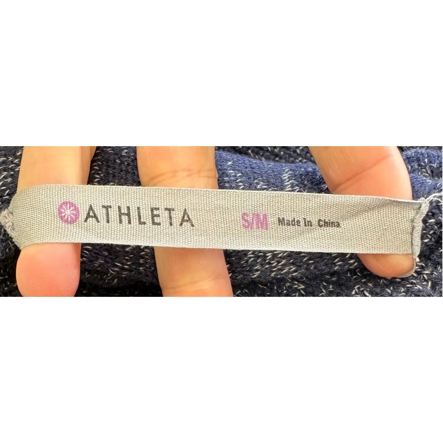 Athleta Women's Restful Cocoon Wrap Knit Cardigan‎ Navy Fall Winter Cozy Size S - Image 3