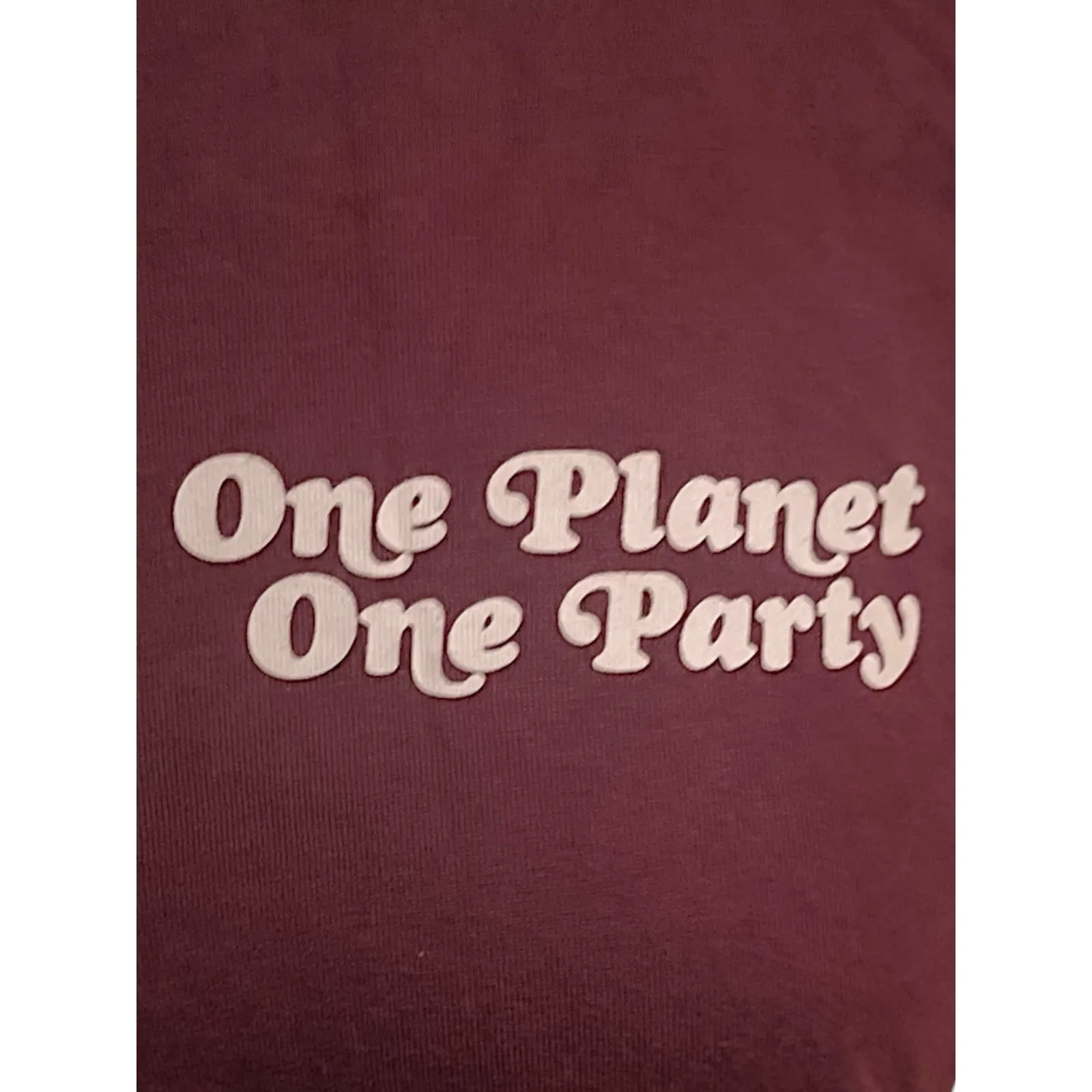 Levis One Planet One Party Fitted Short Sleeve Brown T Shirt Sm Y2K Streetwear - Image 5
