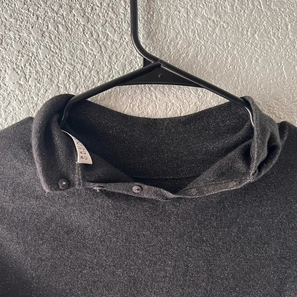 BRUNELLO CUCINELLI Black Long Sleeve Turtleneck Top‎ is atretch - Image 10