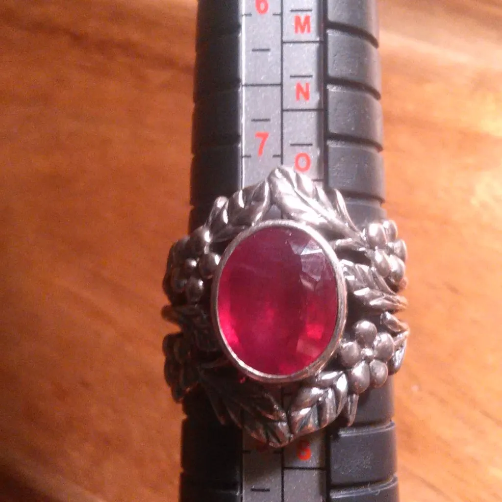 Bali Legacy Niassa Ruby Sterling Silver Solitaire Ring (Size 8) - Image 3