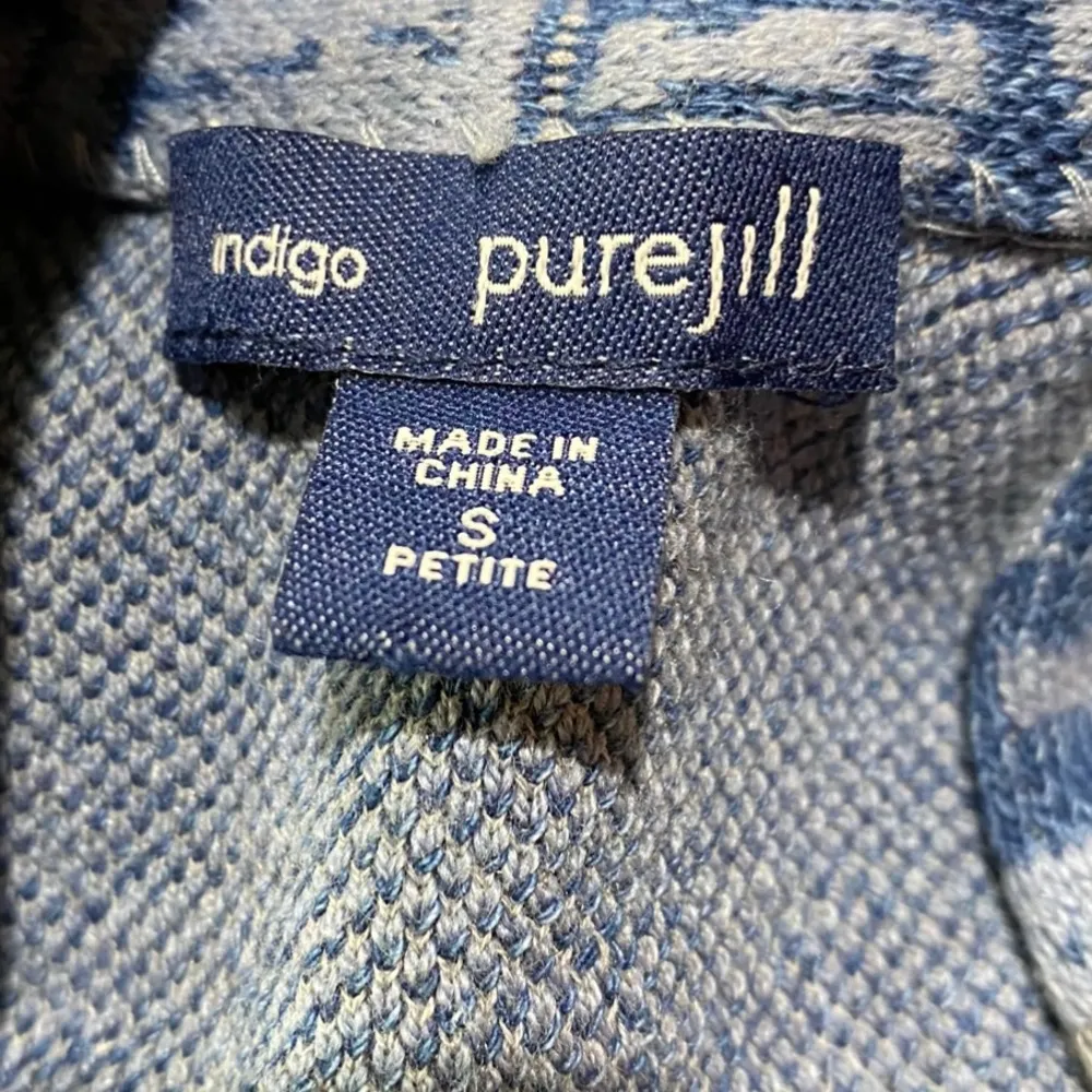 J. Jill Pure Jill Indigo Cardigan Petite Small PS - Image 10