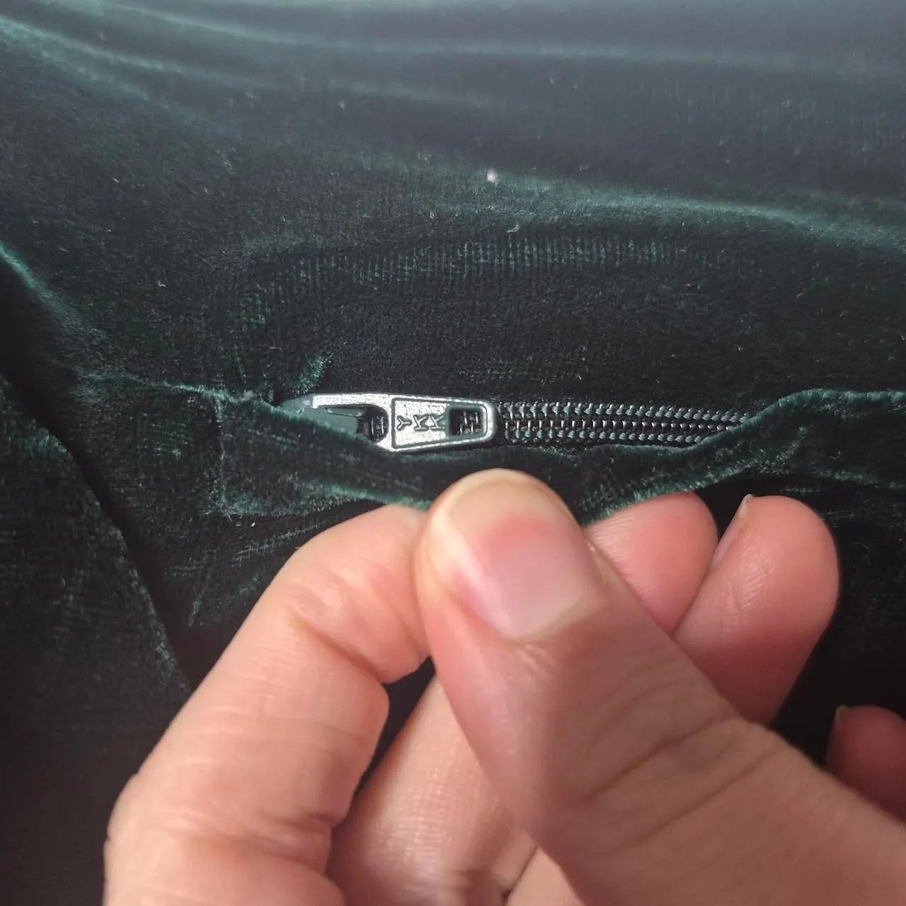 Vintage 80s Emerald Green Velvet Midi Dress Gown Lace Details Size 4 - Image 3