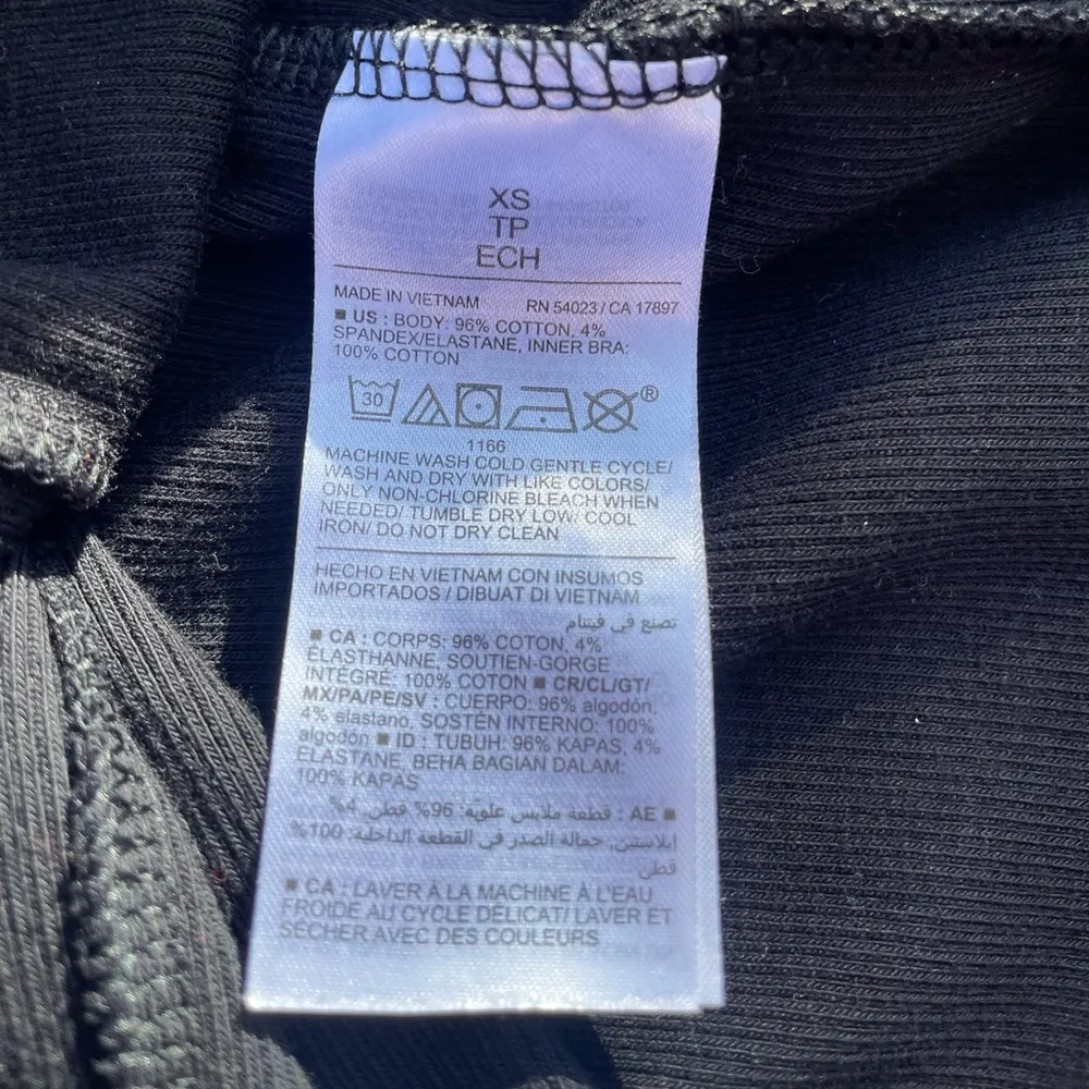 Old Navy Size XS Fitted One-Shoulder Double Strap Rib-Knit Midi Dress Black Jack - Image 10