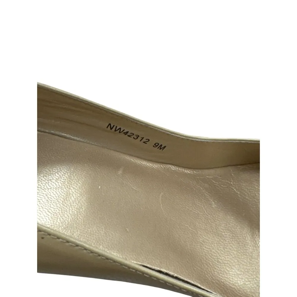 Stuart Weitzman womens leather cream open toe 3" heels 9M SKU 7240 - Image 8