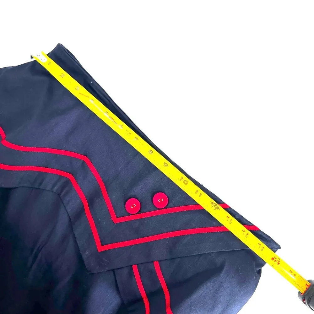 Kitten D'Amour Navy Blue Peplum Sailor Style Pencil Skirt Limited Edition Size 10 - Image 7