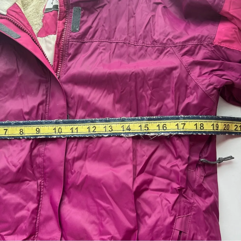 Columbia Faux Fur Ski Snow Winter Coat Jacket Small Pink - Image 5