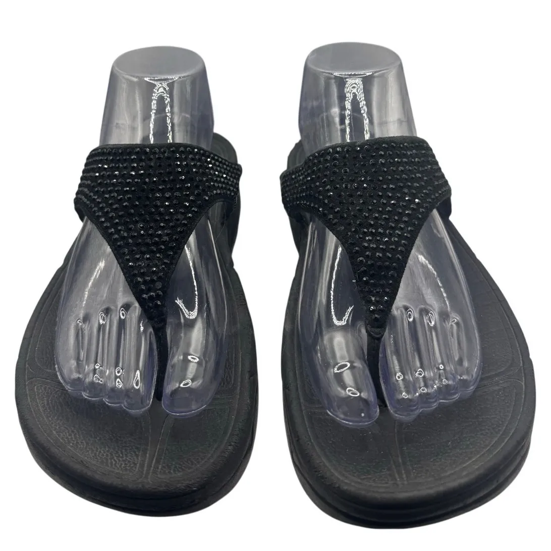 FitFlop Lulu Bedazzled Sparkle Thong Flip Flop Sandal Size 8 - Image 2