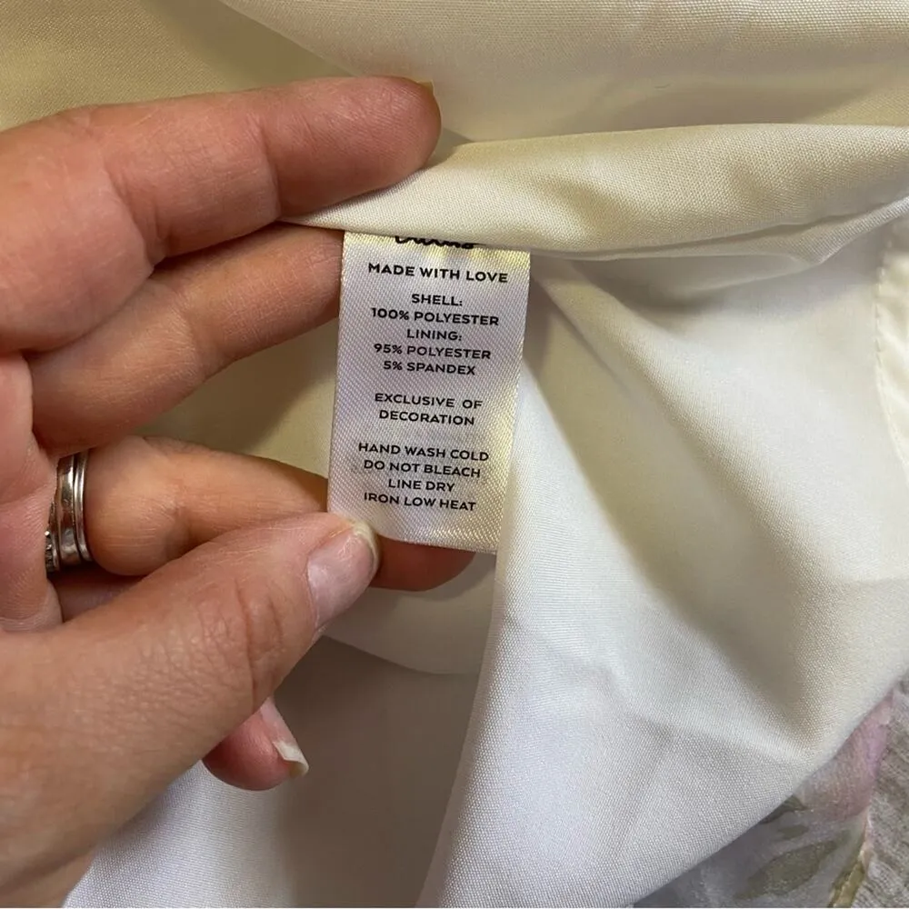 NWOT Lulus Radiant Afternoon Ivory Floral Cutout Tiered Midi Dress - Image 9