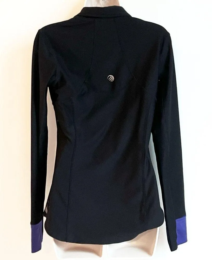 MPG Sport Shell Purple Black Gray Full Zip Casual Athletic Jacket Small - Image 5