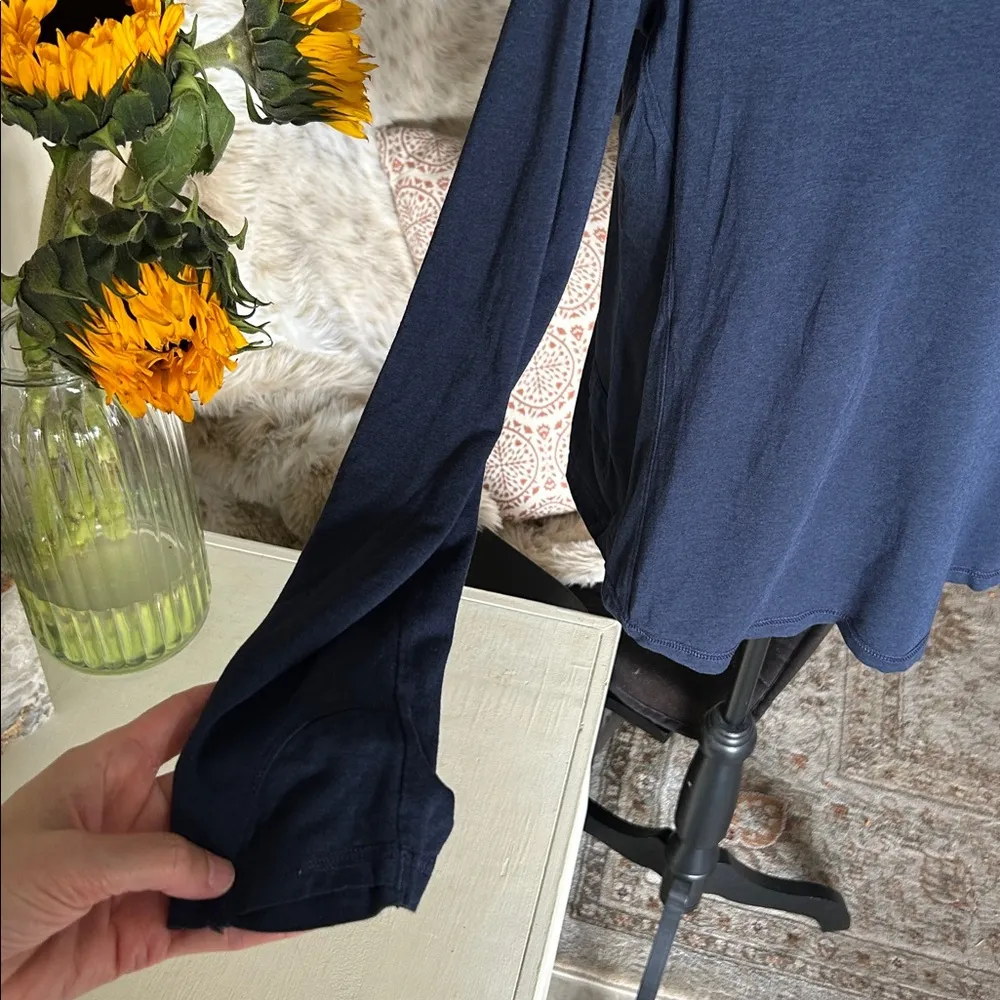 Tasc Performance moso tech navy neon quarter zip pullover long sleeve top XL​ Yellow - Image 3