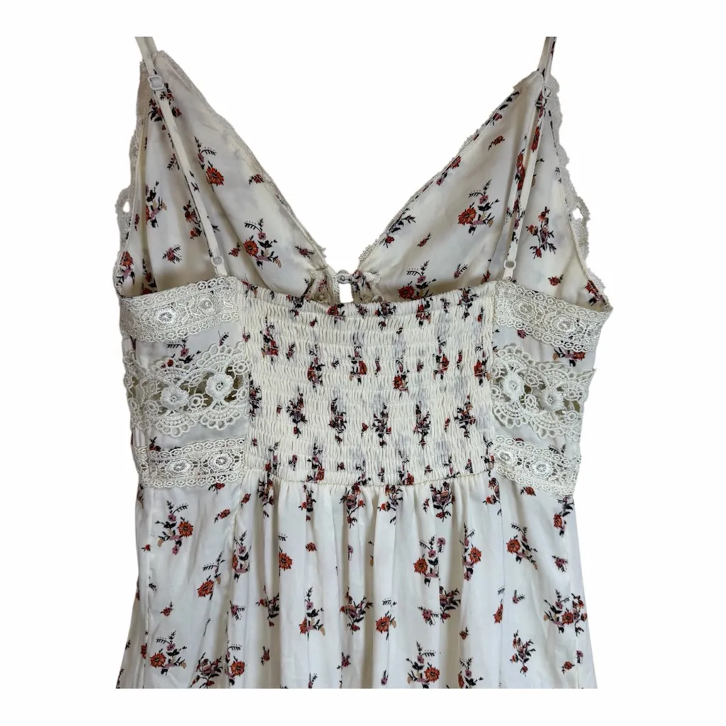 FP Intimately Out & About Maxi Slip Dress Floral XS Boho Coquette Victorian Lace Black - Image 5