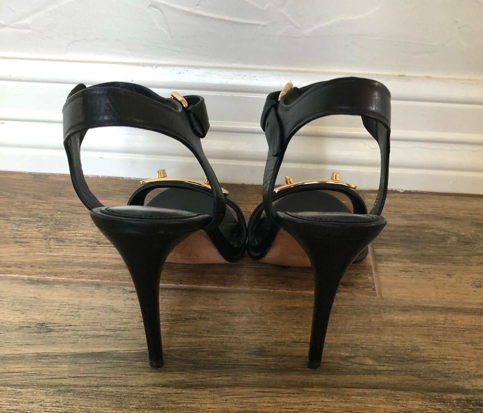 High-heeled Black Sandals - Image 7