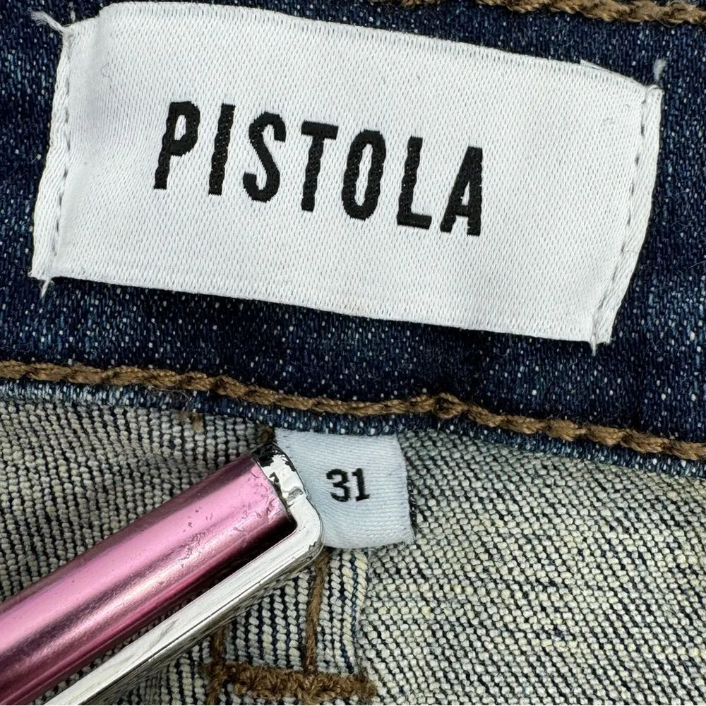 Pistola High Rise Raw Hem Skinny Jeans Blue Size 31‎ P6731MTW GUT - Image 8