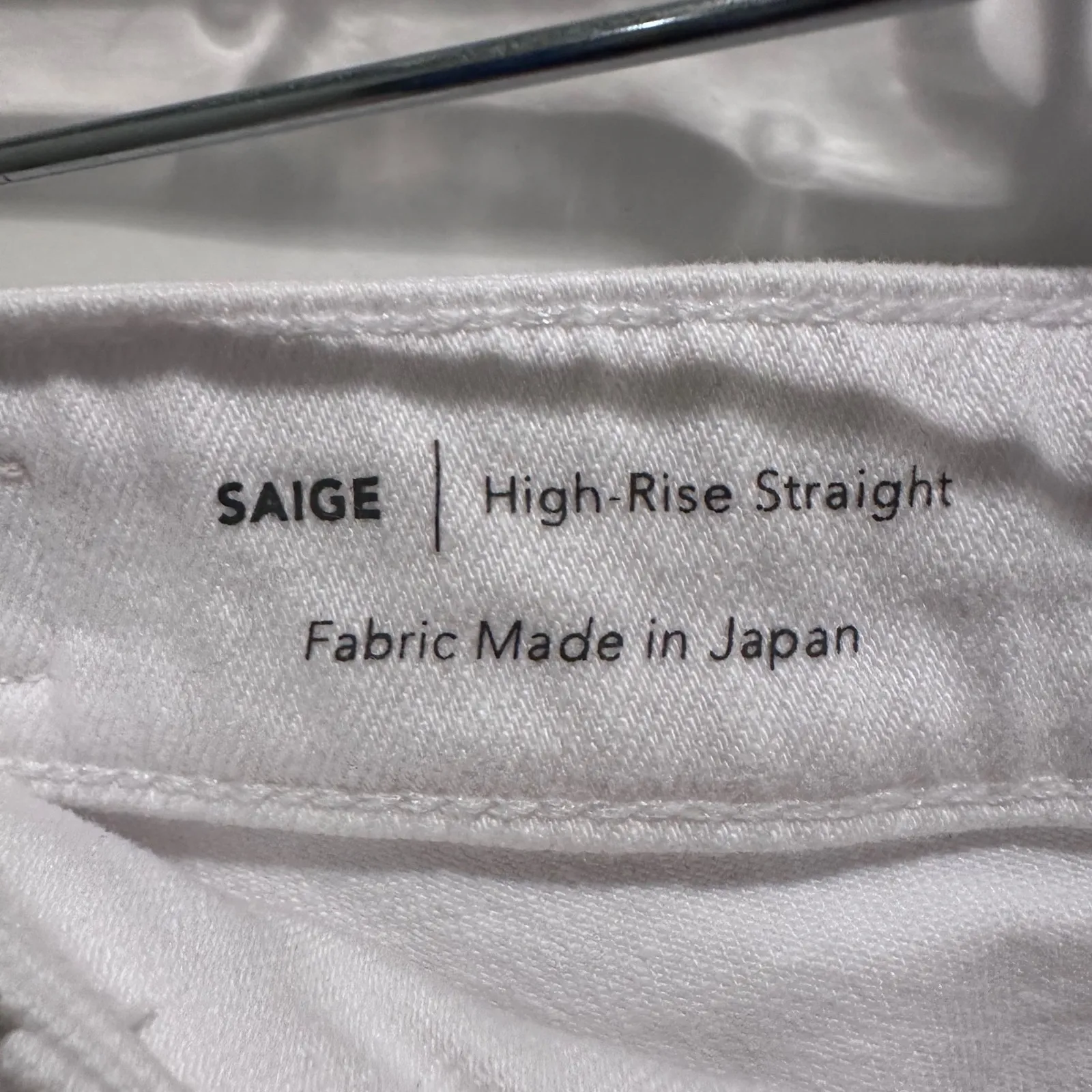 AG Adriano Goldschmeid Saige High Rise Straight White Denim Jeans Size 28 - Image 3