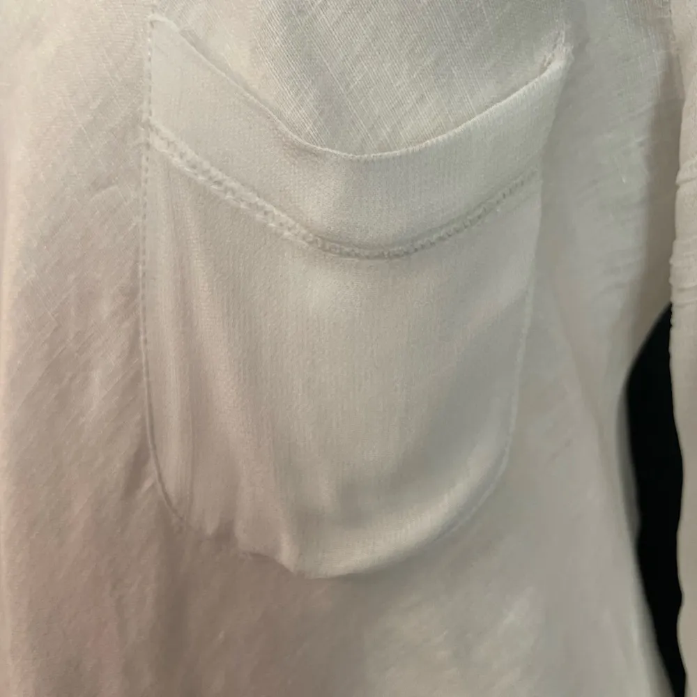 Sundance White Linen Boho Beachy Coastal Cottagecore Lagenlook Long Sleeve Top Size undefined - Image 6