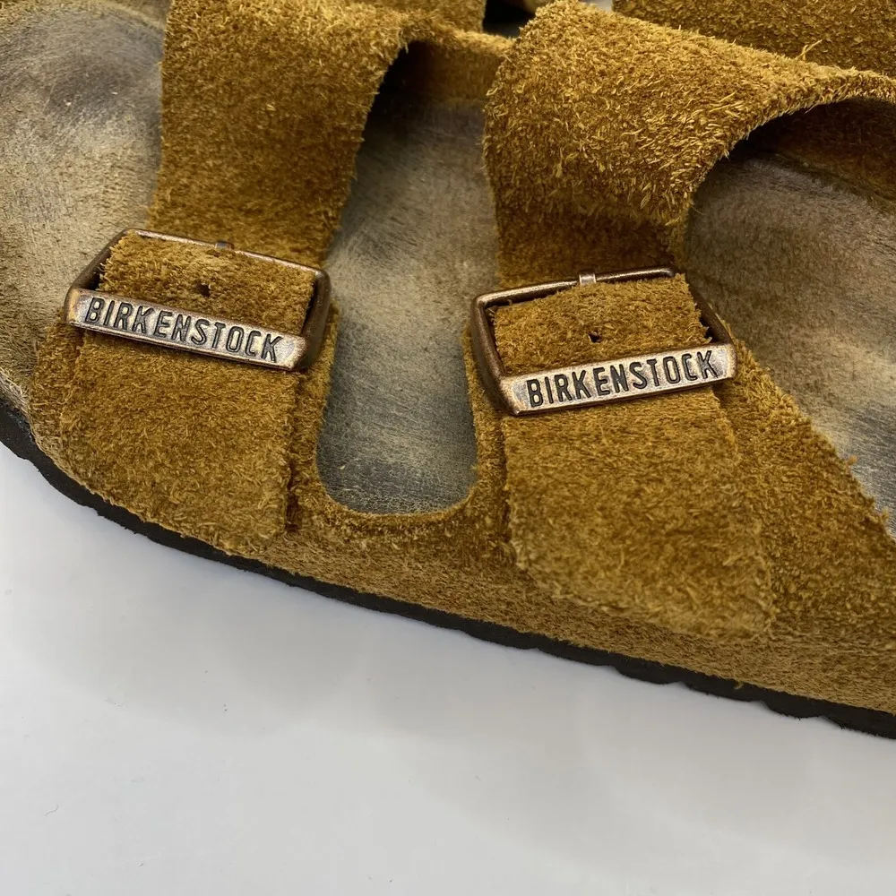 Birkenstock Unixes Old School Camell Suede Sandals Size 38 W7 compared to others - Image 9