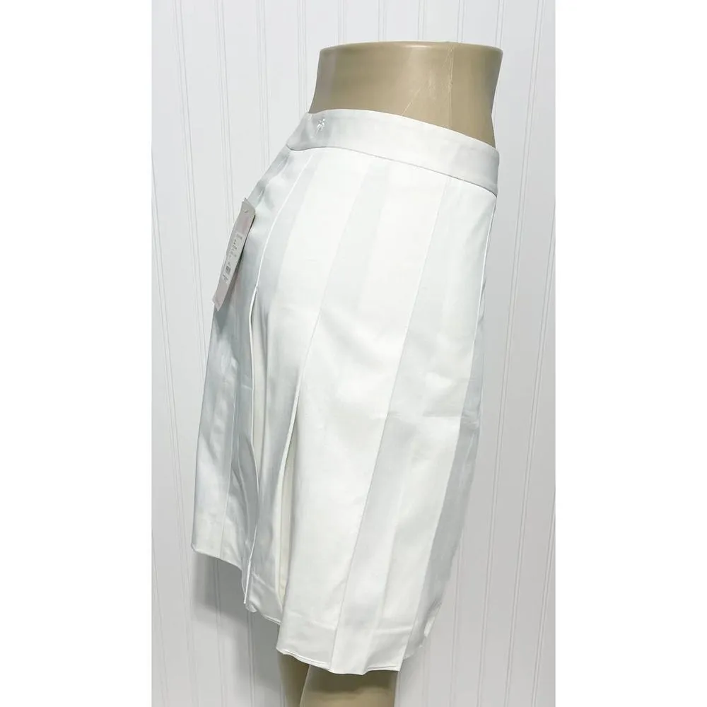Lilly Kiki Pleated Skirt Knee Length‎ White Midi Tennis Label White Size 2 - Image 10