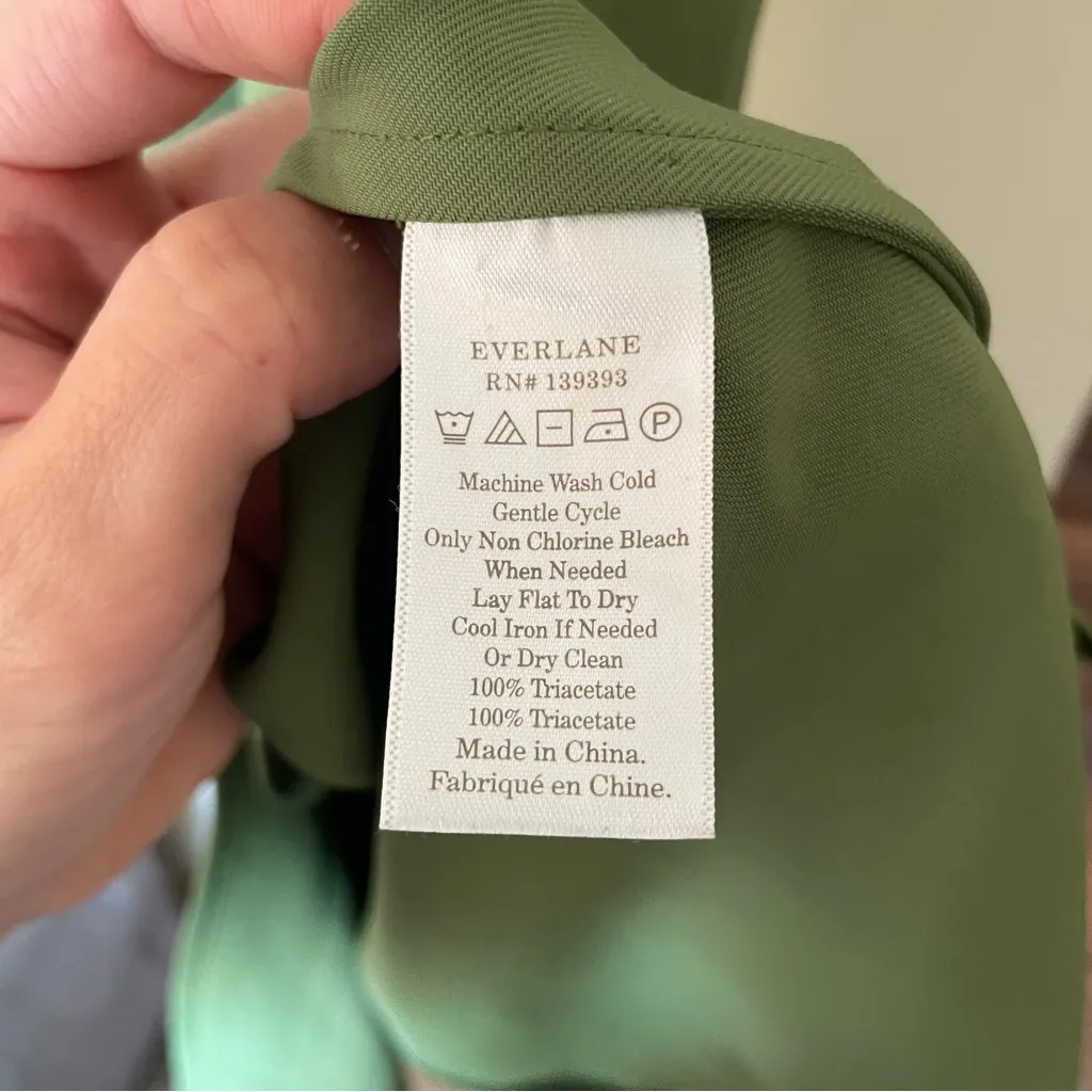 Everlane Chartreuse Green Japanese Goweave Picnic Button Front Midi Tank Dress 6 - Image 12