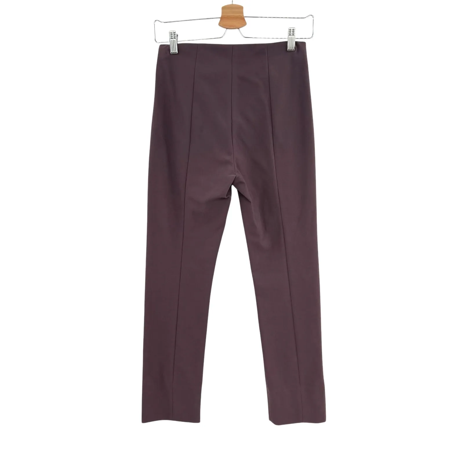 Vince Kick Pleat Crop Flare Leg Stretch Cotton Blend Pants Purple‎ Size Small - Image 9