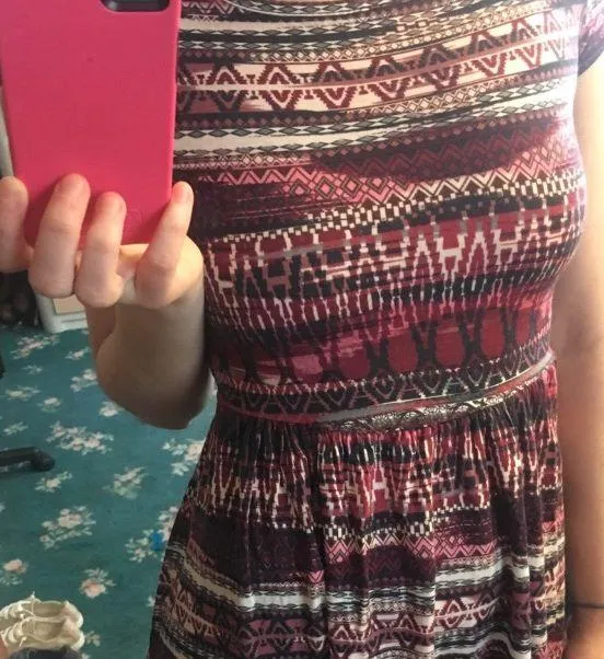 Printed Flare Dress - Image 3