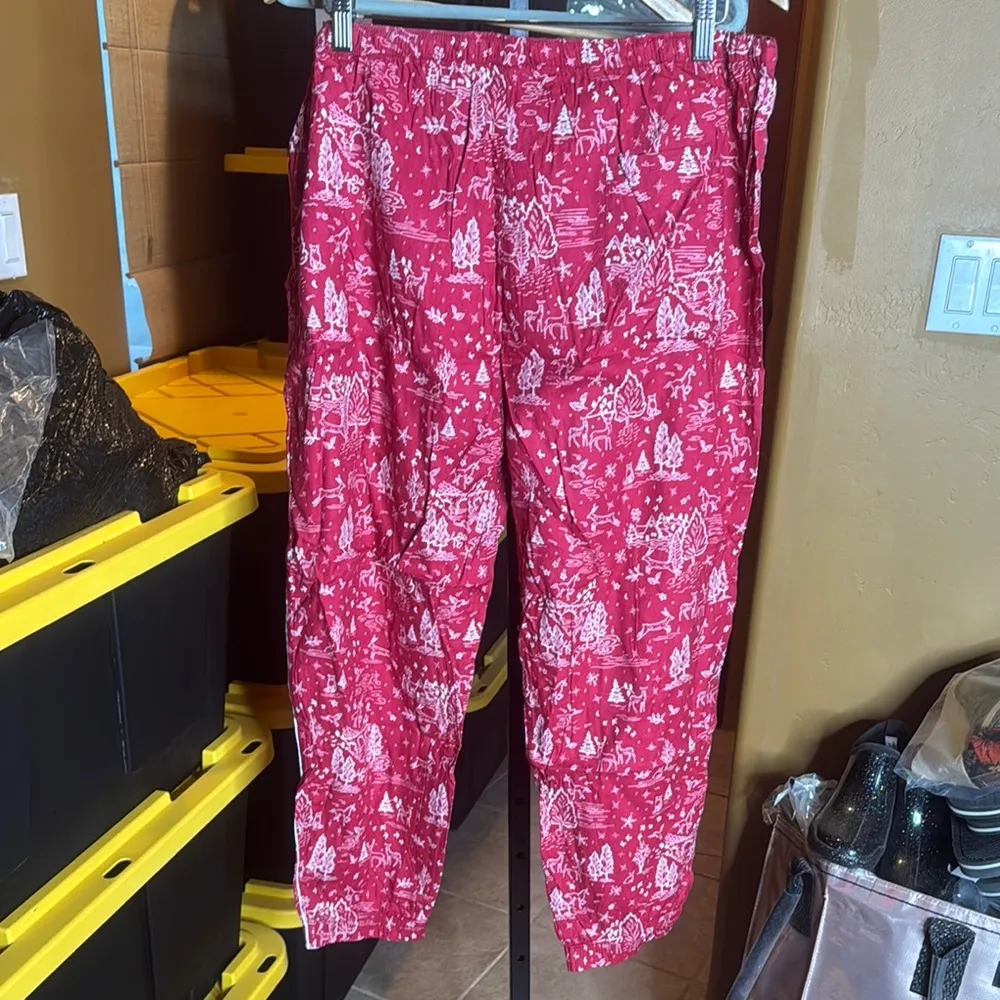 NIP Victoria’s Secret Red Winter Reindeer  Jogger Pajama Pants Size XL - Image 7