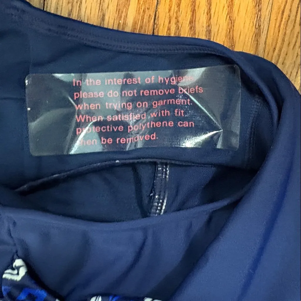 Amoena Morocco Half Bodice One Piece Mastectomy Swimsuits Blue size 8 cup B NWT - Image 5