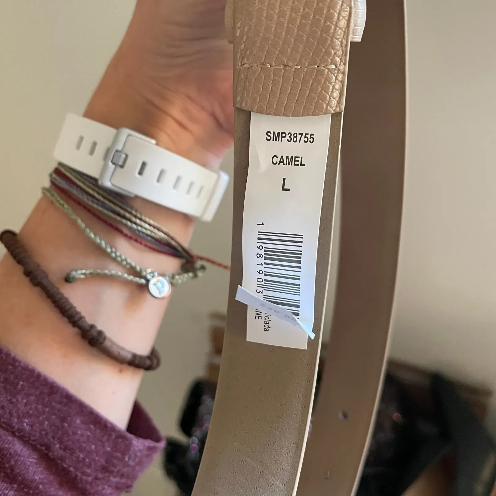 Steve Madden Women Leather Belt size Large Tan Camel Buckle Soft Girl Workwear - Image 3