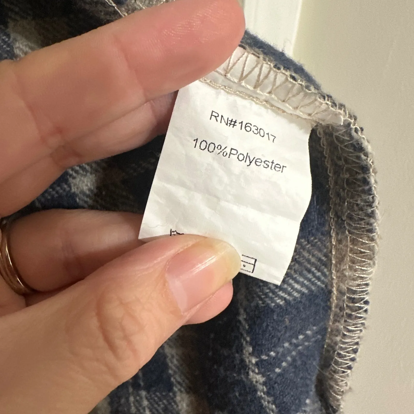 PRINCESS POLLY | Oversized Plaid Tan Navy Blue Button Up Shirt Jacket Shacket, 4 - Image 7