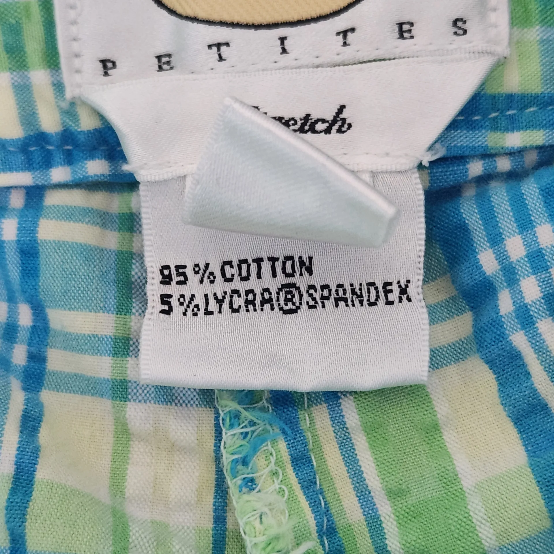 Talbots Green and Blue Plaid Pedal Pushers Size 10 Preppy Plaid Pants - Image 8