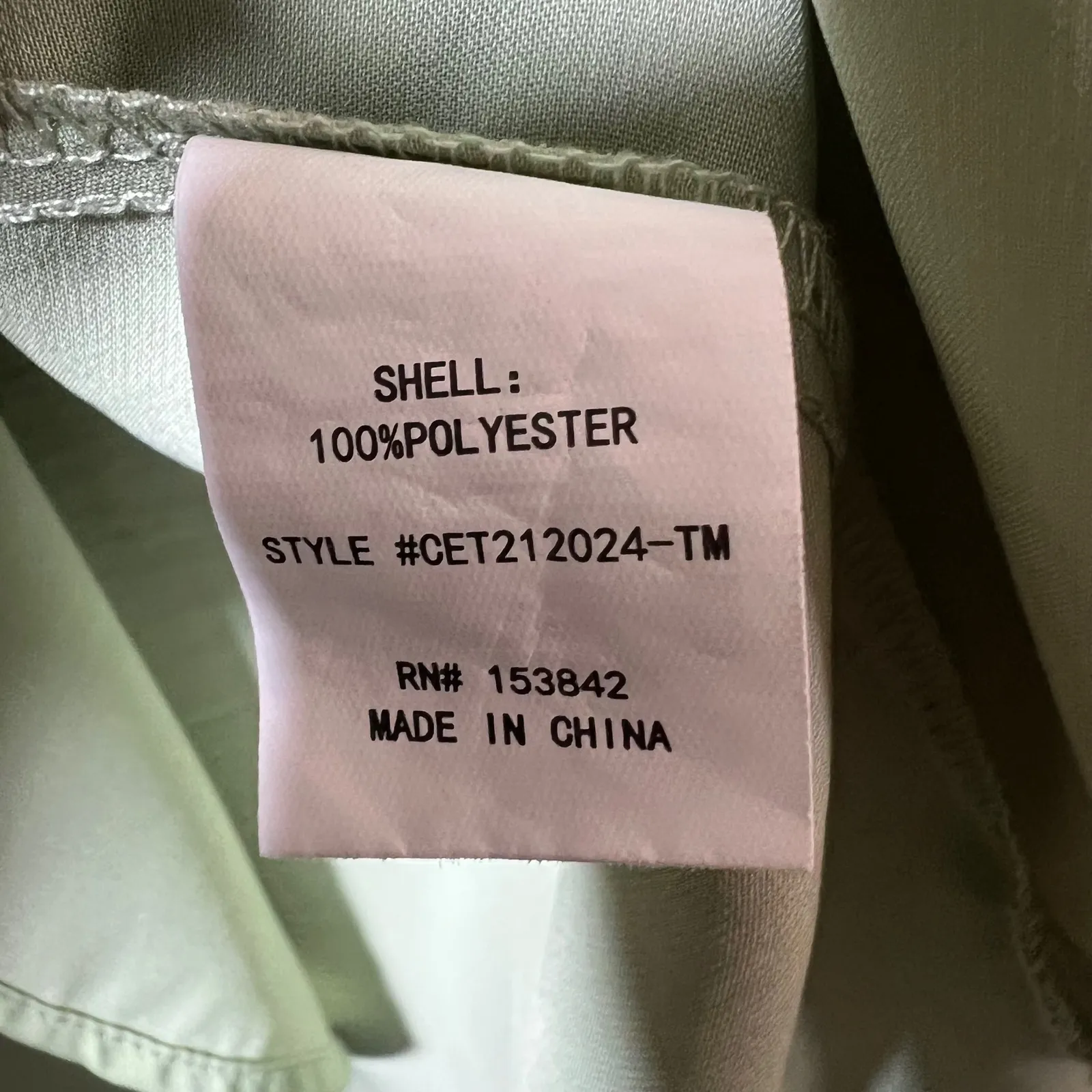 Melloday Green Button Front Blouse Roll Tab Sleeves Pockets Large Relaxed Fit - Image 3