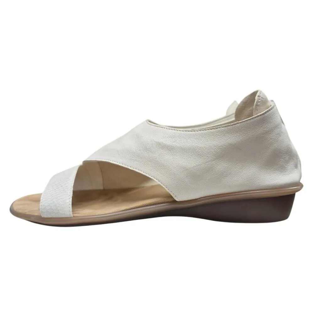 Sesto Meucci Everly Italian Leather Sandals White Sz 9.5 - Image 4