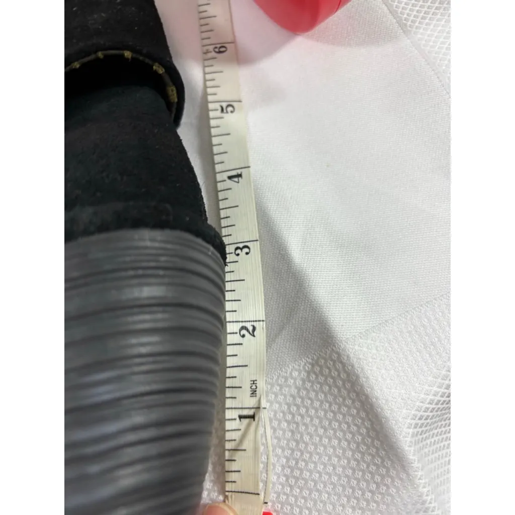 Women's FLY LONDON Black Suede Ankle Boots US 5.5 Gold Interior - Image 12