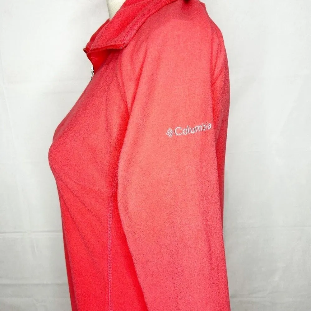 Columbia Fleece Pullover  1/4 Zip Jacket Womens Size Small Coral Lightweight - Image 5