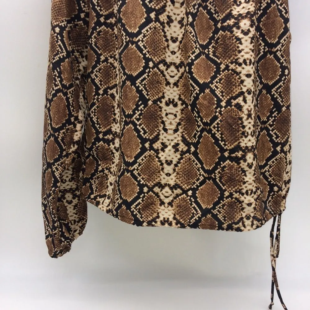 BCBGMaxAzria Wilder One-Shoulder Python Snake Print Top-Size XXS-NWT - Image 4