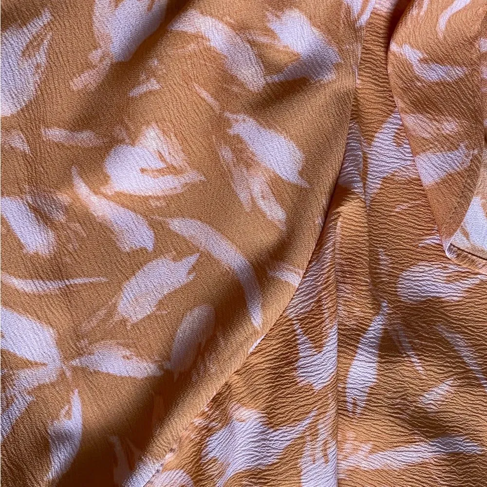 A New Day Size Extra Small Midi Length Dress Wrap Tie Dress Floral - Image 4