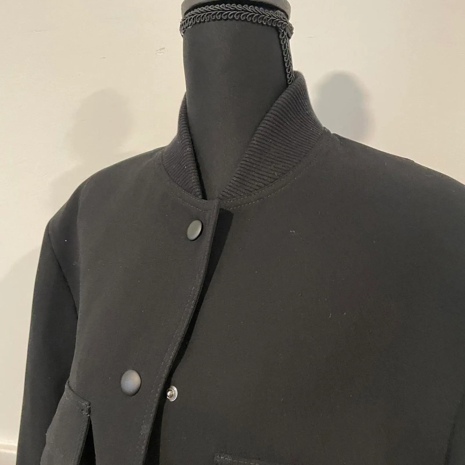 zara black cropped bomber jacket size xs - Image 3