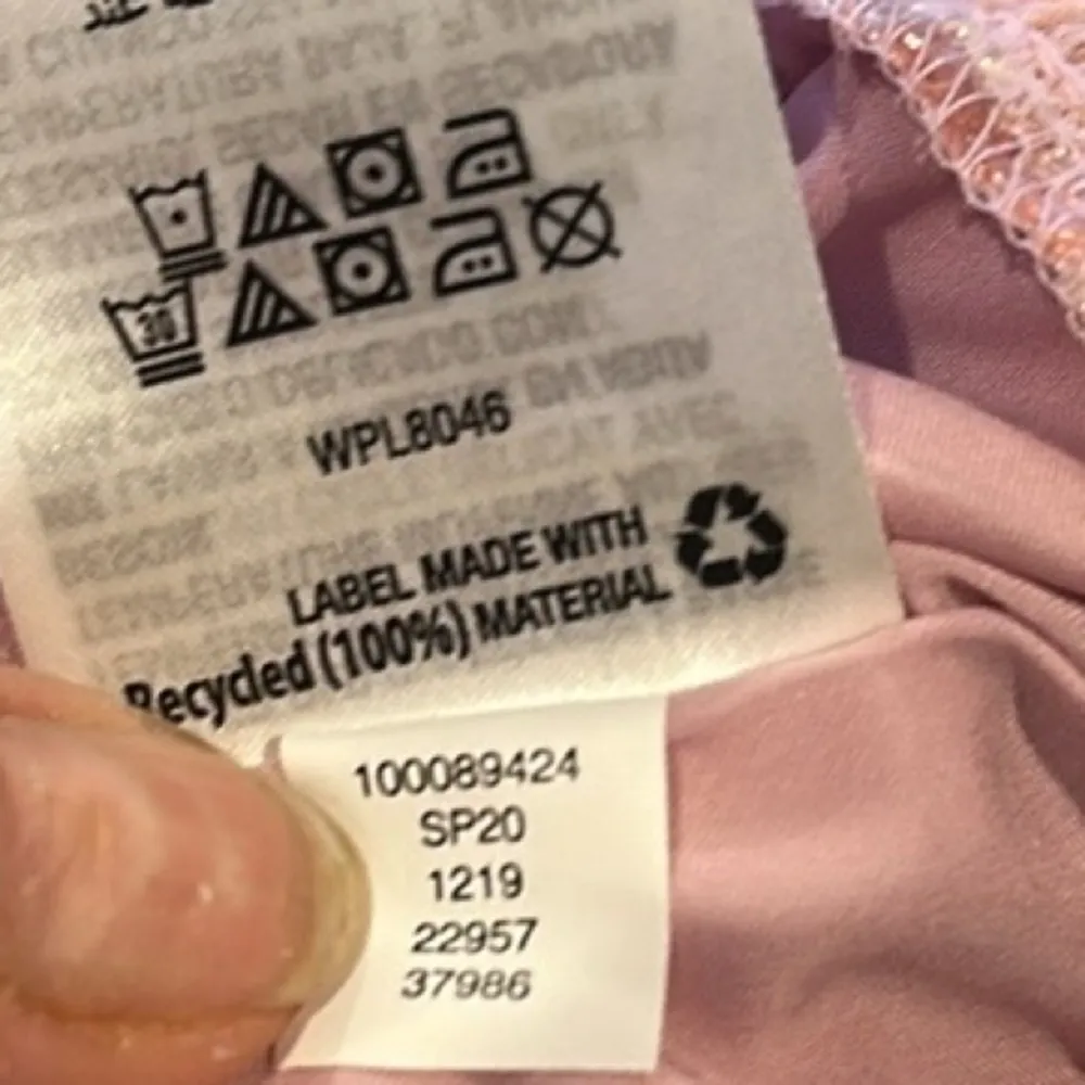 BAR III CROPPED LONG SLEEVE SMOCKED ETHEREAL EARTH PINK FLORAL TOP S - Image 7