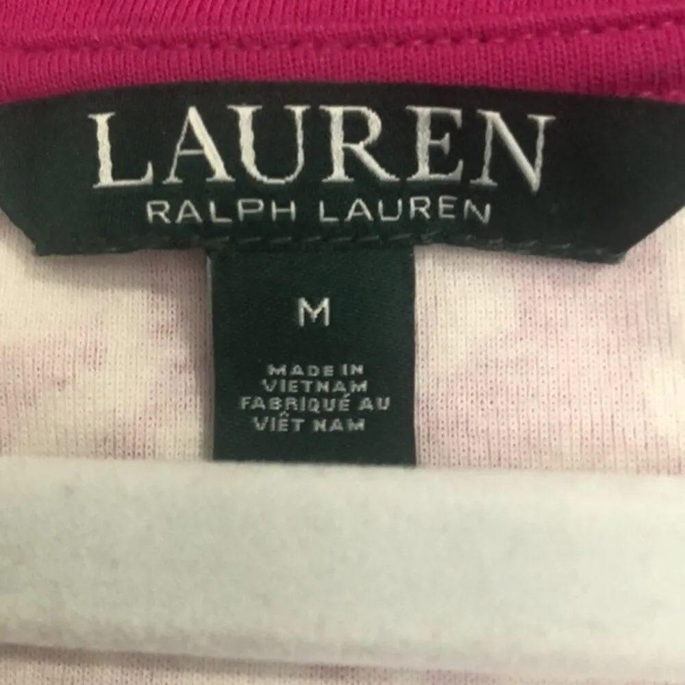 Lauren Ralph Lauren Size M Aztec Print Logo Short Sleeve T - Image 5