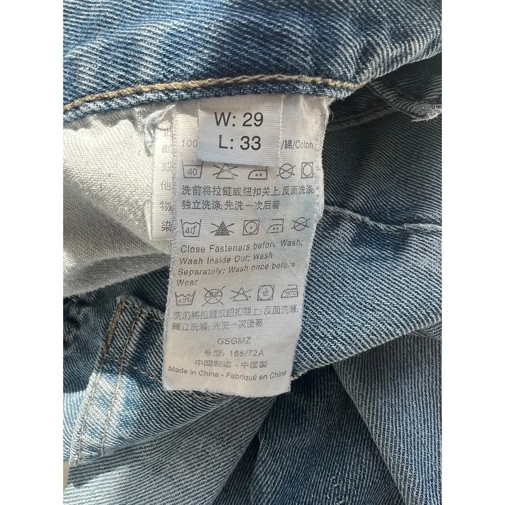 Giordana Lightly Distressed Straight Jeans size‎ 29 Blue - Image 4