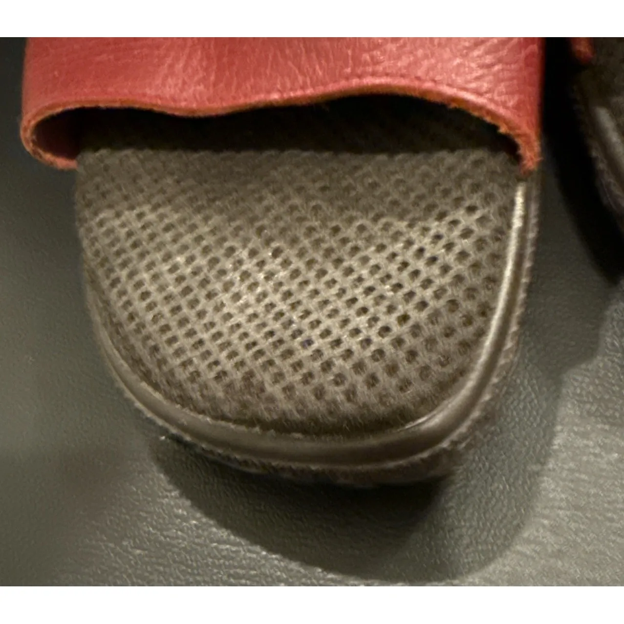 Brighton Womens 9 M Red Verona Slide Sandals Leather Italy Preppy Travel Boho - Image 6