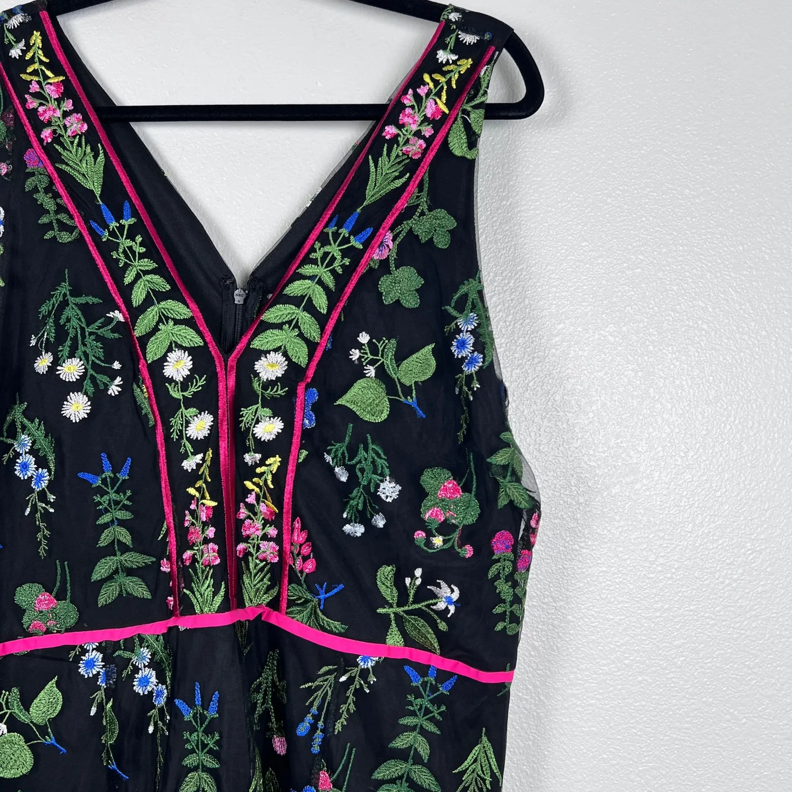 Sam Edelman Women's Botanical Garden Semi Sheer Midi Dress Sz 14 - Image 3