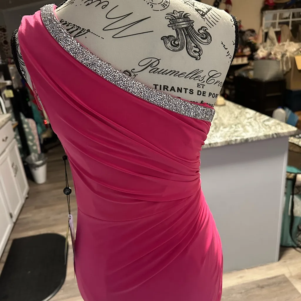 Adrianna Papell One-Shoulder Jersey Dress - Image 3